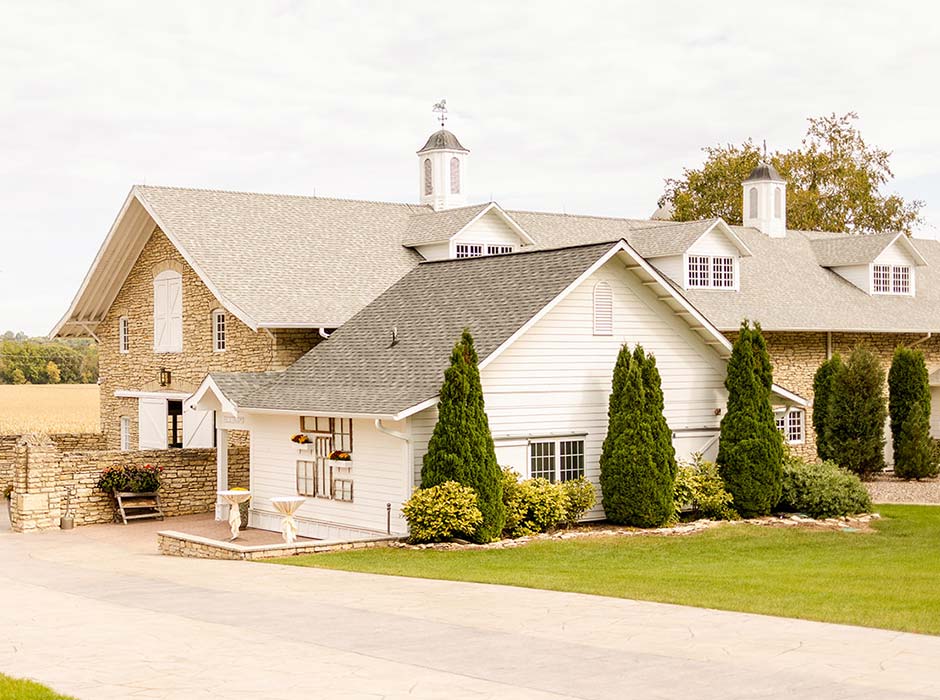 Exterior of Mayowood Stone Barn special event and wedding venue