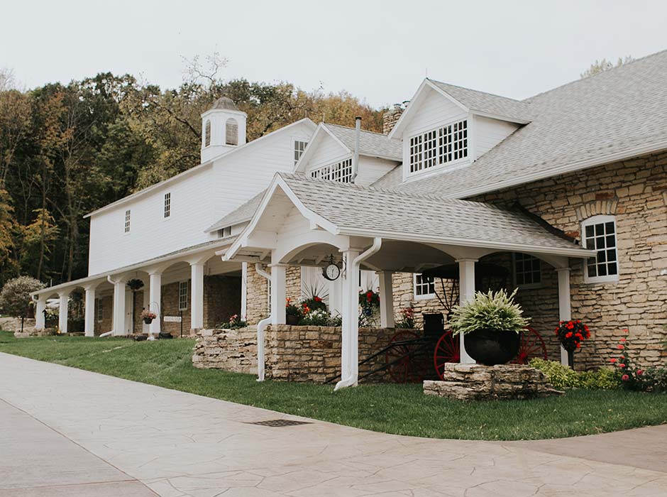 Exterior of special event venue Mayowood Stone Barn